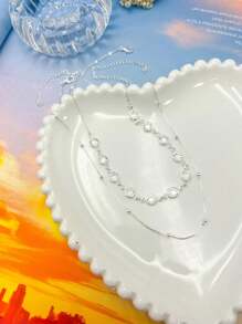 Women Necklace Sets - Plateado - Ver 4