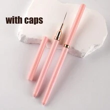 5 Pcs Set Nail Art Brushes, Nail Art Painting Pen Set, Size 7 9 11 15 25 Nail Design Brushes, Paint Drawing Liner Nail Art Tools, Suitable For Beginners And Professional Nail Art Pink Nail Art Painting Pen - Pink - View 6