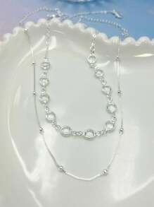 Women Necklace Sets - Plateado - Ver 3