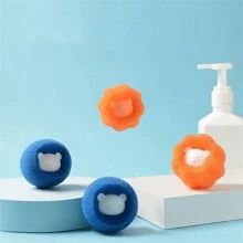 9pcs Random Color Washing Machine Sponge Cleaning Balls, Lint Removal, Anti Tangle, Magic Stain Removal Laundry Balls - Multicolor - View 4