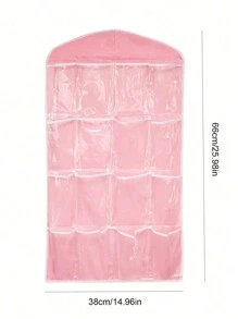 Organizador colgante de sobre la puerta, estantería portátil con 16 bolsillos transparentes para colgar detrás de la puerta, bolsa de almacenamiento montada en la pared para dormitorio, sala de estar, puerta, armario, pequeños artículos y organización de ropa, bolsas del día de los enamorados - Multicolor - Ver 8