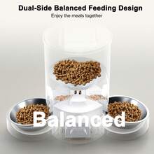 Habas 2貓自動餵食器-3L雙用寵物喂食器，帶5GWIFI、APP控制，雙不銹鋼碗，智能遠程定時、定量多貓餵食，適用於貓狗養殖，具有記錄功能 - 白色 - 查看 5