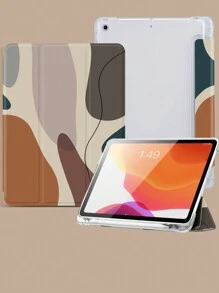 Apple Simple Color Blocks-hoesje compatibel met iPad 10,2 inch 2021/2020 iPad 9e/8e generatie, compatibel met Samsung Galaxy Tab A8 10,5 inch 2022, Tab-hoes, met penhouder, ondersteunt automatische slaap-/waakfunctie