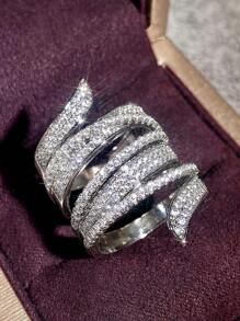 1 PC Fashion Cubic Zirconia Ring For Women For Wedding Engagement Anniversary Party Jewelry Valentine's Day Gift,Mom,Mother,Mother's Day,Gift