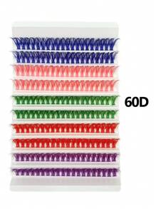 Asiteo 彩色单根假睫毛 30D/40D/60D/80D，200 片簇 DIY 睫毛延长 5 色卷翘化妆延长假睫毛 睫毛簇、睫毛簇、单根睫毛、睫毛、假睫毛 - D - 查看 7