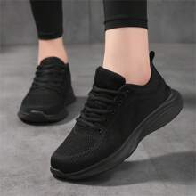 Chaussures de course pour hommes aux quatre saisons (printemps, été, automne, hiver), chaussures larges pour hommes à grosse tête, chaussures larges pour femmes aux pieds larges et à l'arche élevée, chaussures de sport à semelle large et respirante, chaussures de travail pour femmes, chaussures d'infirmière sans usure - Noir - Voir 2