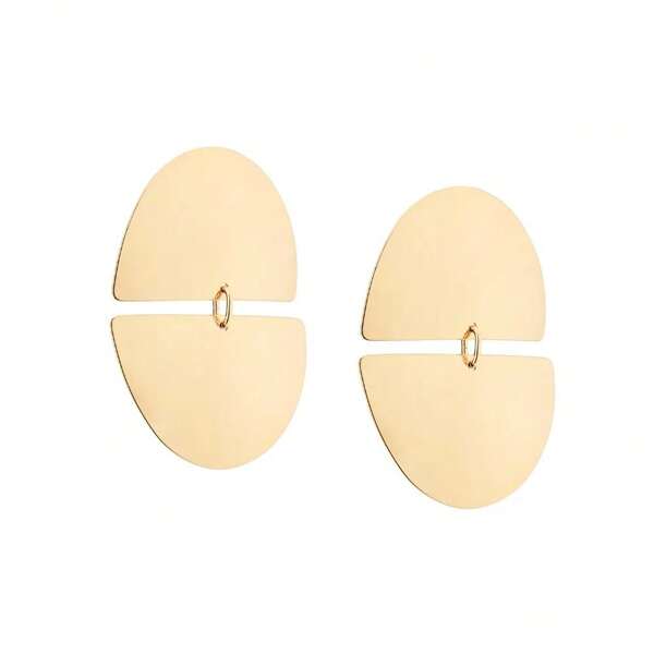 Brinco Rommanel Banhado Ouro Maxi Abaulado 527280