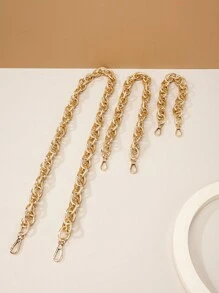 1 buc lanț de geantă cu finisaj mat, cu două fire, din aliaj de zinc, potrivit pentru accesorii DIY pentru geantă de zi cu zi