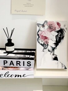 1 pezzo Moderni libri decorativi dallo stile semplice di moda, libri falsi pieghevoli, decorazioni di libri di simulazione domestica, accessori fotografici, accessori per libri, cool anime Rose Girls, adatti per cuscini espositivi fatti a mano, accessori da collezione di vetrine - Rosso e Bianco - Visualizzare 9
