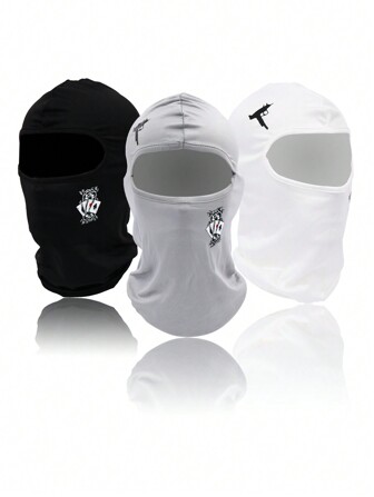 1入實色遮面帽子，透氣全臉頸部保護，適用於戶外冒險、騎自行車和騎摩托車