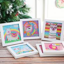 1 pieza Marco de imagen de madera (tamaño interior 5,9x5,9 pulgadas/15x15 cm, tamaño exterior 7,0x7,0 pulgadas/18x18 cm) para arte de pintura de diamantes, decoración de pared y sala de estar - Blanco - Ver 6