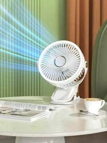 1 szt. Klipsowany mini wentylator LED, gadżet chłodzący na lato, przenośny do podróży, lampka nocna do akademika, biurkowa lampa USB do ładowania