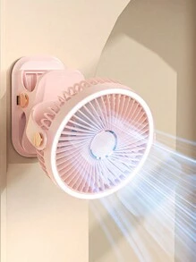 1 szt. Klipsowany mini wentylator LED, gadżet chłodzący na lato, przenośny do podróży, lampka nocna do akademika, biurkowa lampa USB do ładowania