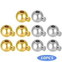 10pcs/20pcs/50pcs Round Crimp Beads,Stopper Beads Bead Caps For Jewelry Making, Spacer Beads Metal Bead Stopper Crimp Charms For Bracelet Necklace Ends Accessories