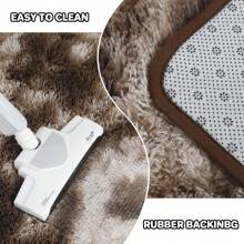 Soft Shag Area Rugs For Living Room, Fluffy Shaggy Rugs For Bedroom, Luxury Modern Plush Carpet For Dorm, Apartment, Indoor Home Decor, Upgrade Non-Slip Cozy Accent Rug For Floor Protection And Style, Room Decor. - Tie Dye-Cà phê - Xem 9