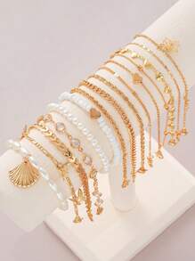 1 pièce Chaîne de cheville mode en métal avec pendentif délicat et rétro en forme de cœur papillon avec perles, strass et franges. Ensemble de plusieurs pièces pour plage, vacances, festival, rendez-vous, cadeau, port quotidien. Saint-Valentin, Mère, Fête des Mères, Cadeau