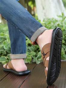 2024 New Summer Men's Flip Flops Casual Soft Non-Slip Beach Sandals, Plus Size