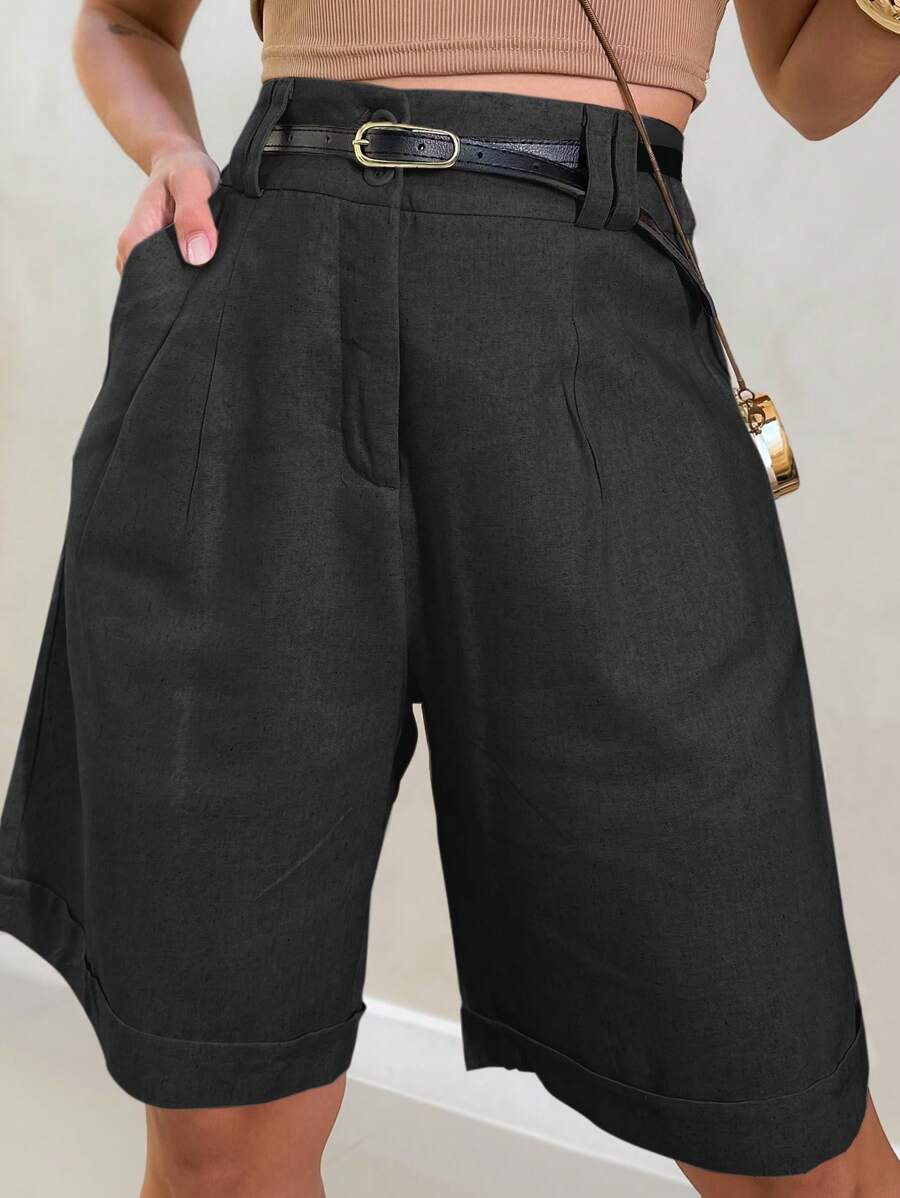 Women Shorts - 黑色 - 查看 1