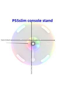 PS5 Slim Disc Edition Console Vertical Stand With RGB Lighting, Simple PS5 Slim Console Base - Base With Light - View 4