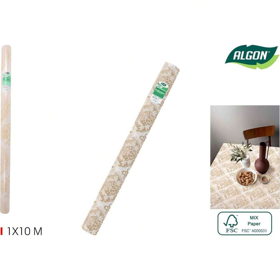 Algon Retro Tablecloth Roll 1 With Mandrel 1X10M Classic Retro Design | Retro Tablecloth Roll 1 With Mandrel 1X10M Adjustable Roll Format, Resistant, Functional And Easy To Handle And Store, Perfect For Home, Events And More - Multicolor - View 1