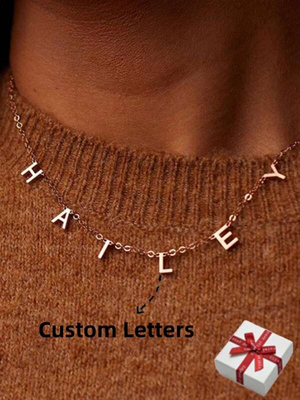 Collar con colgante de letra inicial personalizado, colgante de acero inoxidable con 26 letras del alfabeto, joyería personalizada como regalo para mujeres, novias, madres, Navidad, San Valentín, en oro, elegante, colorido, vintage, sencillo, unisex, casual, lindo, personalizado, único, regalo ideal para él, regalo ideal para ella, ella, novio, novia, papá, mamá, familia, amigos, para aniversarios, para cumpleaños, para graduación, para bailes, para fiestas, temporada de bailes
