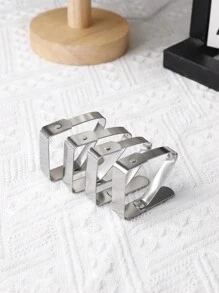4pcs Stainless Steel Tablecloth Clips Set, Multi-Purpose Adjustable Table Cloth Anti-Slip Fixing Clamp For Outdoor Camping, Picnic, Hotel, Restaurant, Home Living Room Tablecloth Decoration And Fixation - one-size - View 9