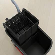 HOMCOM 20L Mop Bucket With Wringer And Handle, Mop Bucket On Wheels For Floor Cleaning, Separate Dirty And Clean Water - Black - View 9