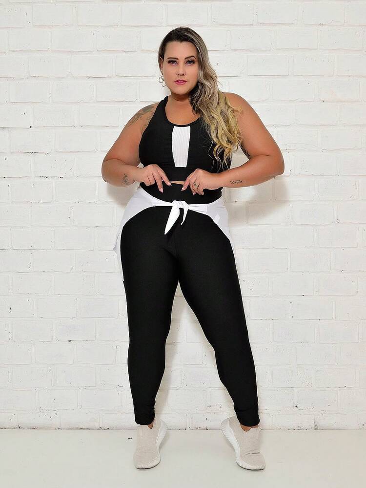 Plus Size Sports Sets - trắng - Xem 1