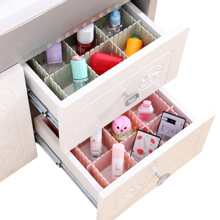 Separador Largo Divisor de almacenamiento de cajón de combinación libre Divisor de almacenamiento de cajones 4 Pzs - Rosa - Ver 4