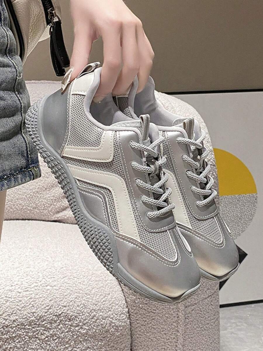 Damenschuhe Freizeit | Netz-Atmungsaktiv | Mit Dicker Sohle 3-5cm