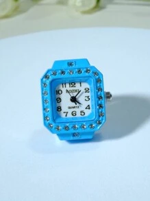 A Vintage Mini Creative Niche Design Digital Watch Gift Clock Watch Couple Ring