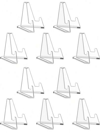 5/10/20 Pcs Clear Card Display Stand Acrylic For Sports Cards Number Card Holder Graded Card Display Graduation Reception Restaurant Home Centerpiece Decorations