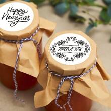 White Marklife P50/P80/D100/D200 Circular Thermal Paper Label, Transparent White Colored Cake Sealing Sticker, Gift Label, Christmas Label, New Year Label, Waterproof, Oil Resistant, Tear Resistant