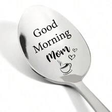 1 件母亲和女儿无论相隔多远都永远在一起，母亲节礼物不锈钢勺子圣诞节生日礼物 - 銀色 - 查看 19