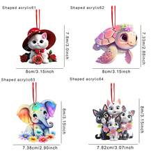 8cm*7.5cm/3.15英寸*2.95英寸创意个性卡通挂件汽车内饰挂件背包挂件圣诞树挂饰 - 彩色 - 查看 1