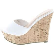 Womens Open Back Tall Wedge  Sandal - 白色 - 查看 3