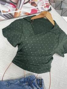 Women Tops - xanh quân đội - Xem 3