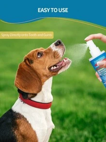 1pc Pet Oral Spray, Deodorant, Teeth Cleaning, Breath Freshener, Cat And Dog Oral Care Protection & Oral Spray And Tooth Cleaning Finger Gloves Combination Pack