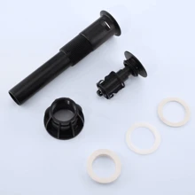 1入組帶溢流孔彈簧式浴室水槽排水器-刷金PVD槽式排水器，適用於浴室設備，1 3/4英寸孔防堵水槽塞 - 彩色 - 查看 5