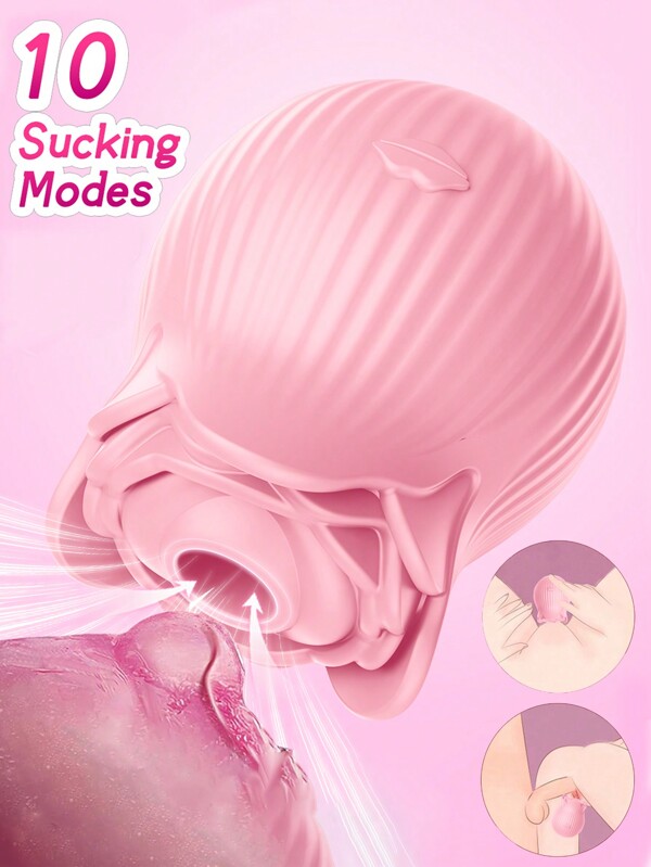 LIKETHAT 1 pièce jouet sexuel, vibromasseur rose - jouet sexuel pour adultes amélioré avec 10 modes d'aspiration et de vibration pour les femmes, stimulateur sexuel rose à ventouse pour le clitoris, les mamelons, les points G. Jeux sexuels pour adultes, couple. Vibromasseur rose, vibromasseur à succion, jouet sexuel, machine sexuelle, vibromasseur à balles, gode vibrant, vibromasseur anal