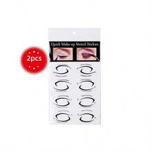 24/32 piezas Kit de plantilla de maquillaje de ojos, para delineador de ojos y sombra de ojos - Amigable para principiantes y reutilizable - Blanco - Ver 3