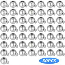 10pcs/20pcs/50pcs Round Crimp Beads,Stopper Beads Bead Caps For Jewelry Making, Spacer Beads Metal Bead Stopper Crimp Charms For Bracelet Necklace Ends Accessories