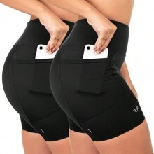 Women Sports Shorts - 彩色 - 查看 3