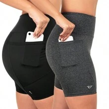 Women Sports Shorts - 彩色 - 查看 2