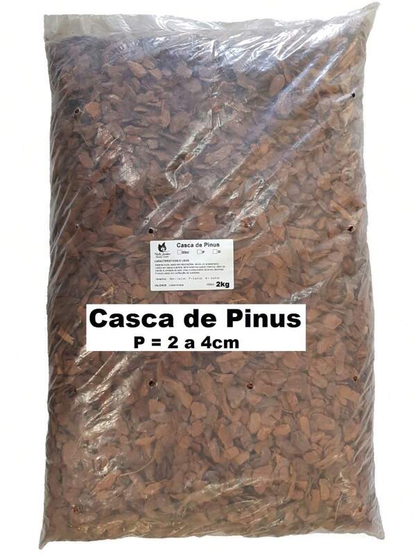 1kg Casca de Pinus Triturado Para Proteção Decoração Forração Terrário- tamanho P