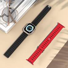 1 条男女通用 Ocean Wave 兼容表带，兼容 Apple Watch 49 毫米 46 毫米 45 毫米 44 毫米 42 毫米 41 毫米 40 毫米 38 毫米系列 10/9/8/7/6/5/4/3/2/1 Ultra SE - 彩色 - 查看 4