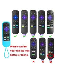Silicone Night Luminous Dust-Proof Cover Protective Case For Hisense TCL Roku TV Remote Control, Multi-Color (Please Refer To The Details Page For The Glow Instructions), Back To School Supplies