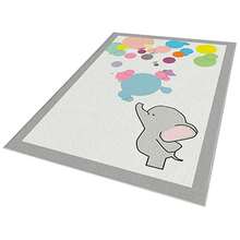 Well Home Alfombra de poliester estampada 120 x 180cm modelo Bubbles multicolor. Envío gratuito en 24/48 horas - Multicolor - Ver 1