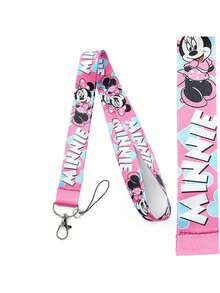 1pc  Cute Pink  Cartoon Mobile Phone Rope Card Holder For Children And Students Meal Card Bus Card Holder U Disk Accessory Rope Christmas Thanksgiving Birthday Gift - Multicolor - View 7