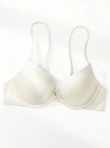 Deyllo Seamless Push Up T-Shirt Bra Comfort Lightly Padded Underwire Bra - White - View 8